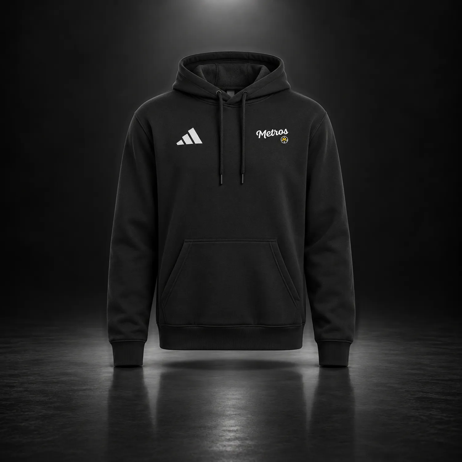 Sweat à capuche METROS Signature — Noir