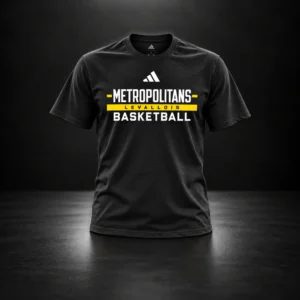 T-shirt d’entraînement METROS Basketball — Noir