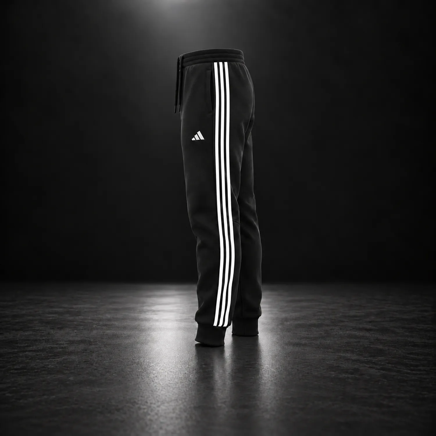 Pantalon de jogging METROS 3 bandes — Noir – Image 2