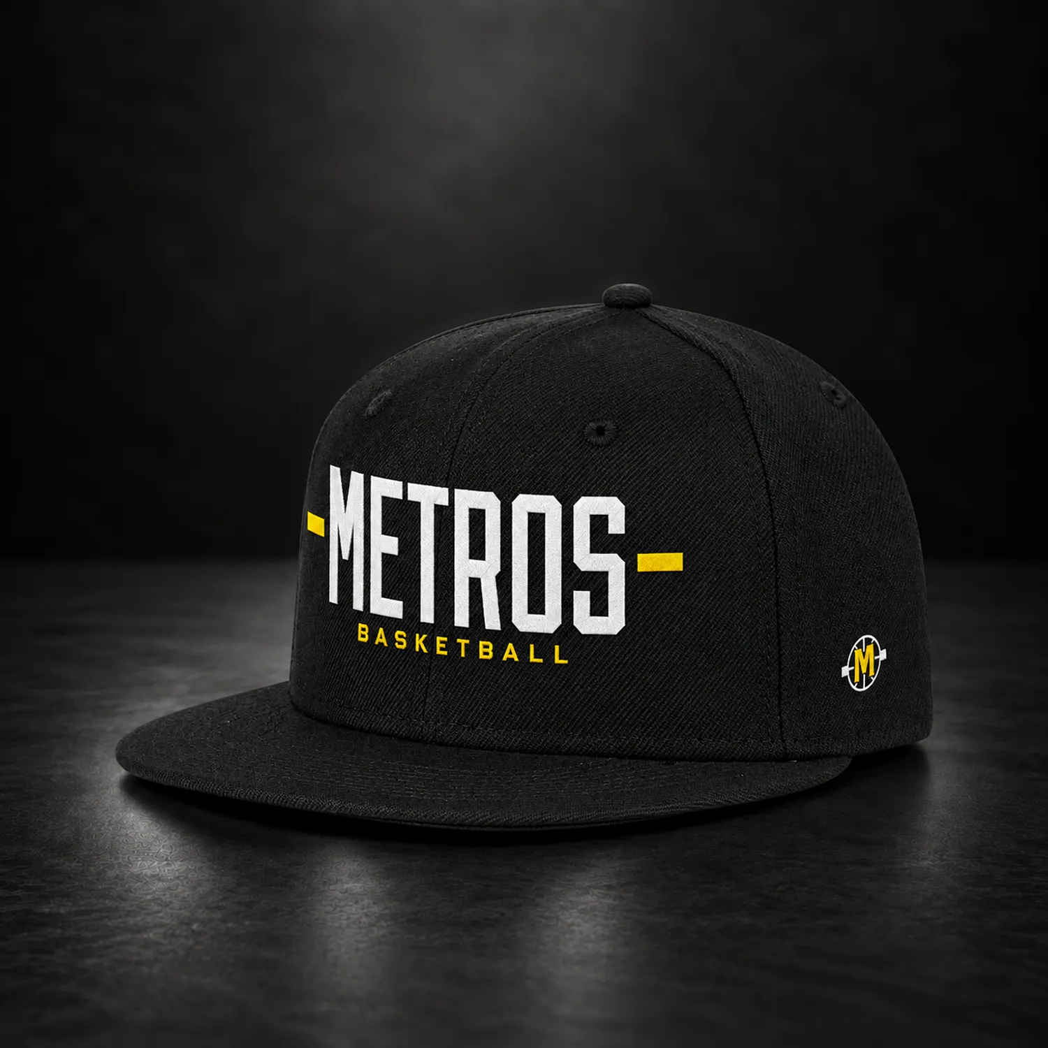 Casquette snapback METROS Basketball — Noire